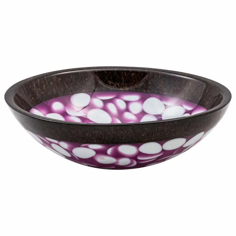 Lavabo sobre encimera de diseño hecho a mano de resina, Buggiano Viadurini