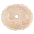 Lavabo sobre encimera de diseño hecho a mano en mármol erosi, Busseto Viadurini