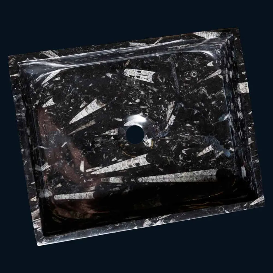 diseño de lavabo de mármol apoyo Ozzy, una pieza Viadurini