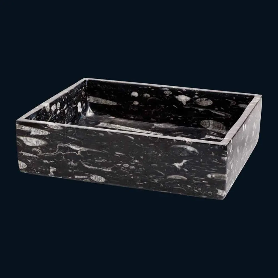 diseño de lavabo de mármol apoyo Ozzy, una pieza Viadurini