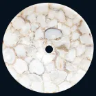 Diseño de piedra Lavabo de apoyo cristalina del poncho Viadurini