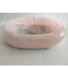 Lavabo sobrencimera moderno de ónice rosa Baffo, pieza única Viadurini