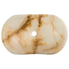 Lavabo sobre encimera de diseño en piedra de ónix Lana, hecho a mano Viadurini