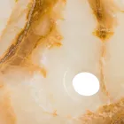 Lavabo sobre encimera de diseño en piedra de ónix Lana, hecho a mano Viadurini