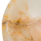 Lavabo sobre encimera de diseño en piedra de ónix Lana, hecho a mano Viadurini