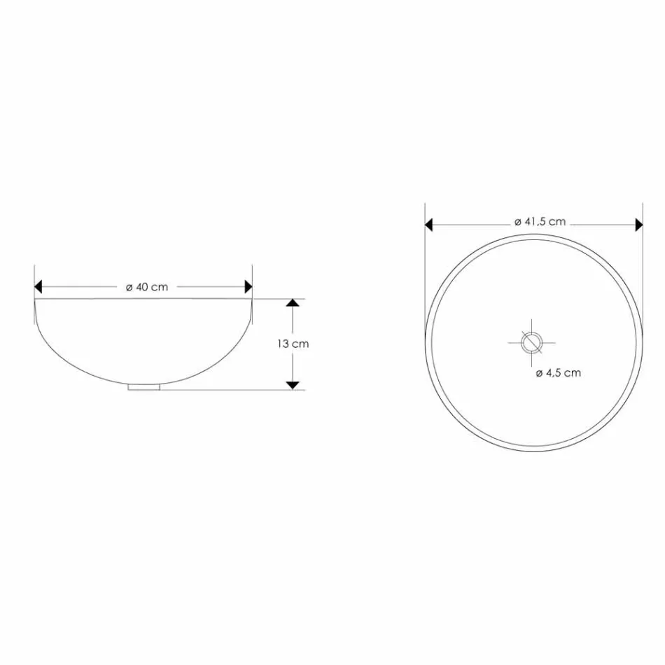 Lavabo sobre encimera de diseño en resina transparente y cobre - Salvatore Viadurini