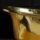 Lavabo de apoyo de diseño en su totalidad de latón de cala Viadurini