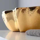 Lavabo de cerámica de diseño moderno hecho en cubo de Italia. Viadurini