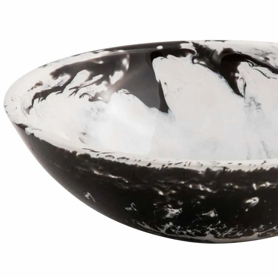 Lavabo sobre encimera de diseño redondo en resina, Bussoleno Viadurini