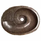 Lavabo de diseño moderno en piedra de río, Busca. Viadurini