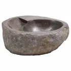 Lavabo de diseño moderno en piedra de río, Busca. Viadurini