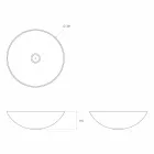 Lavabo de pie moderno y circular hecho en Italia, Donnas Viadurini