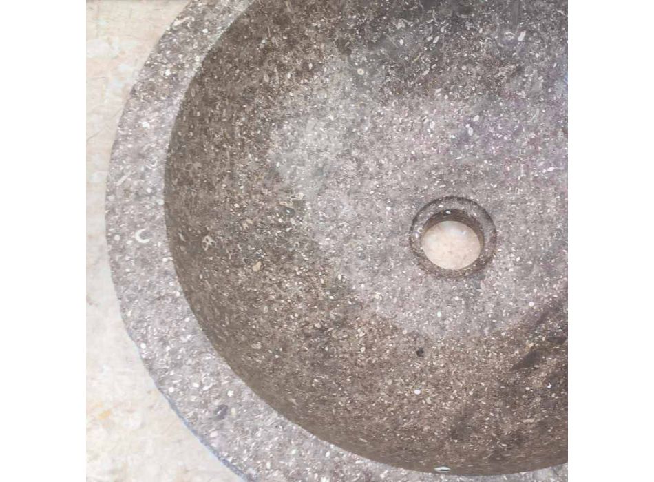 gris piedra natural lavabo Finn, una pieza Viadurini