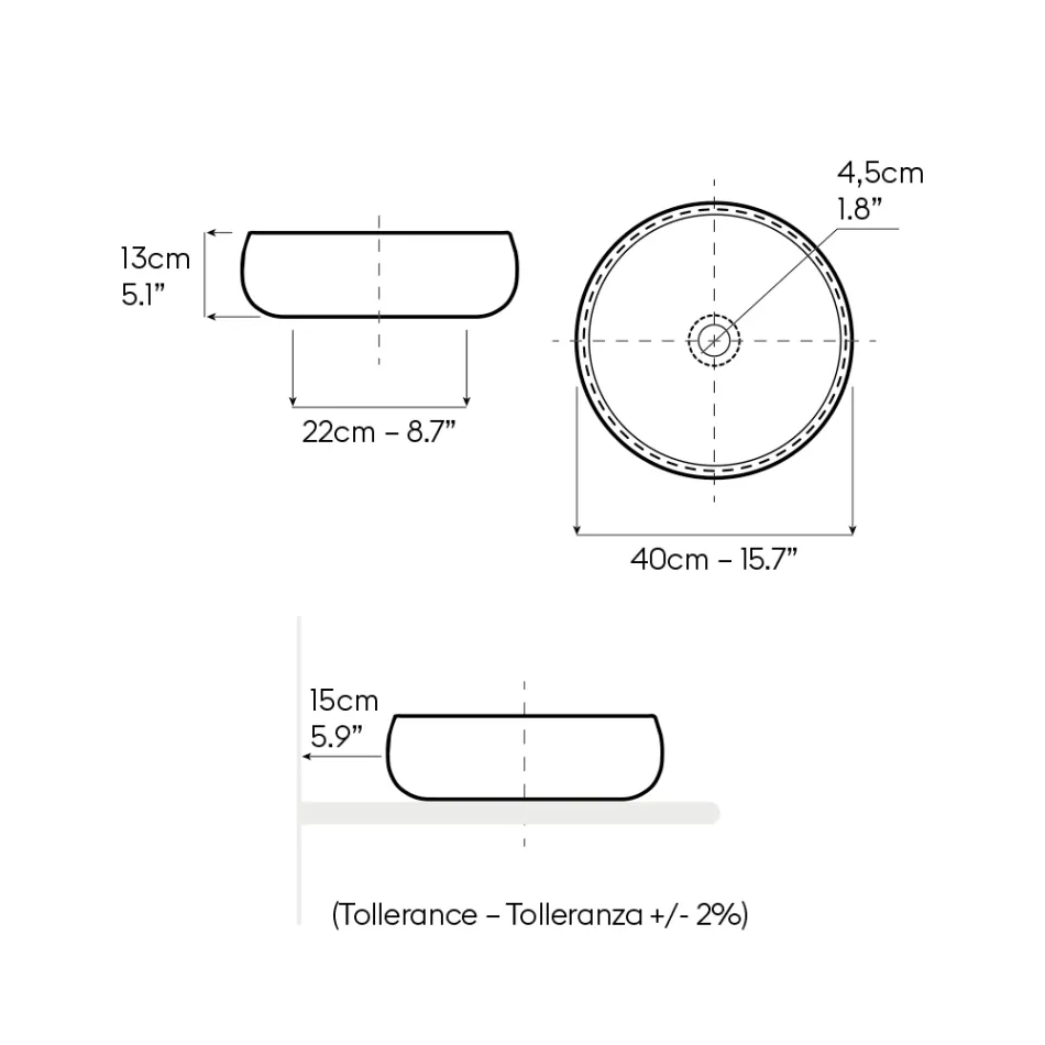 Lavabo de encimera de arcilla Raku con brillo craquelado metálico - Prisma Viadurini