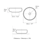 Fregadero de encimera en arcilla refractaria oscura u ocre - Prisma Viadurini