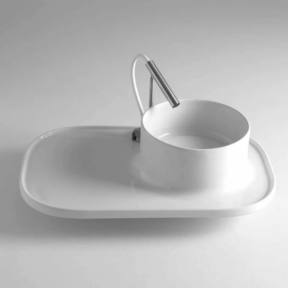 Lavabo de cerámica con un diseño moderno Marta Viadurini