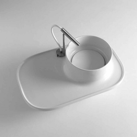 Lavabo de cerámica con un diseño moderno Marta Viadurini