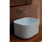 Lavabo sobre encimera de cerámica de diseño actual Star Rectangular 50x40cm Viadurini