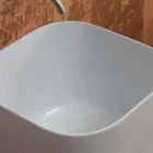 Lavabo sobre encimera de cerámica de diseño moderno Star Square 40x40 cm Viadurini