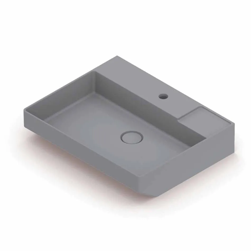 Lavabo sobre encimera de cerámica hecho en Italia, Viviano Viadurini