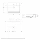 Lavabo sobre encimera de cerámica hecho en Italia, Viviano Viadurini