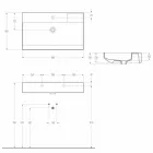 Lavabo sobre encimera de cerámica hecho en Italia, Viviano Viadurini