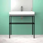 Lavabo sobre encimera de cerámica hecho en Italia, Viviano Viadurini