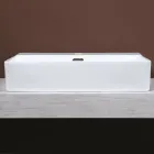 Fregadero de cerámica para encimera con orificio para grifo de diseño moderno - Papavero Viadurini