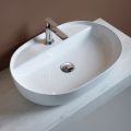 Lavabo de encimera monomando de cerámica brillante con diseño moderno - Papavero