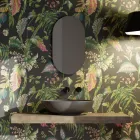 Lavabo sobre encimera de cerámica brillante o mate Made in Italy - Ferry Viadurini