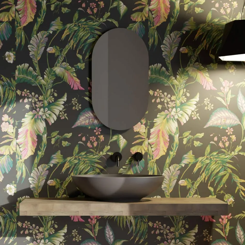 Lavabo sobre encimera de cerámica brillante o mate Made in Italy - Ferry Viadurini