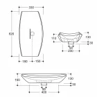 Lavabo sobre encimera en cerámica moteada de diseño made in Italy Laura Viadurini