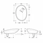 Lavabo sobre encimera de cerámica de coco gris estampado hecho en Italia Glossy Viadurini