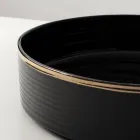 Fregadero de encimera de gres porcelánico con borde esmaltado - Vibración Viadurini