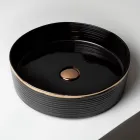 Fregadero de encimera de gres porcelánico con borde esmaltado - Vibración Viadurini