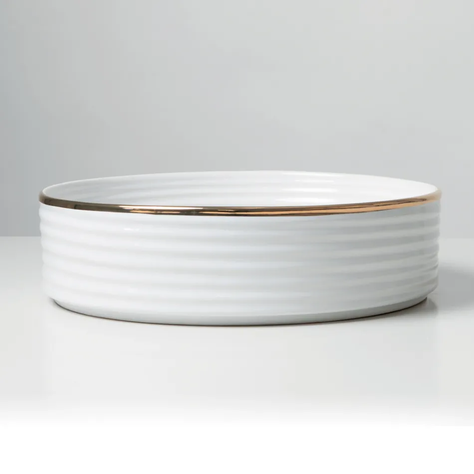 Fregadero de encimera de gres porcelánico con borde esmaltado - Vibración Viadurini