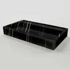 Fregadero de encimera de gres porcelánico efecto mármol fabricado en Italia - Cervia Viadurini