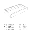 Lavabo sobre encimera de gres porcelánico efecto mármol Made in Italy - Cervia Viadurini