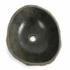 Lavabo sobre encimera en piedra natural de río Agra Viadurini