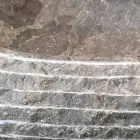 Lavabo sobre encimera de piedra gris Ivy, pieza única. Viadurini