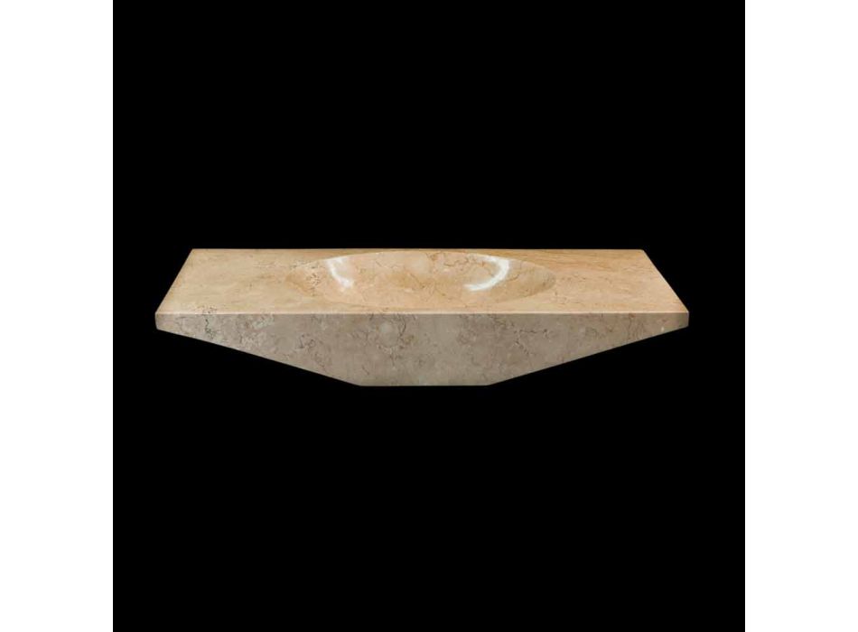 Lavabo de piedra natural blanca Vox, una pieza Viadurini