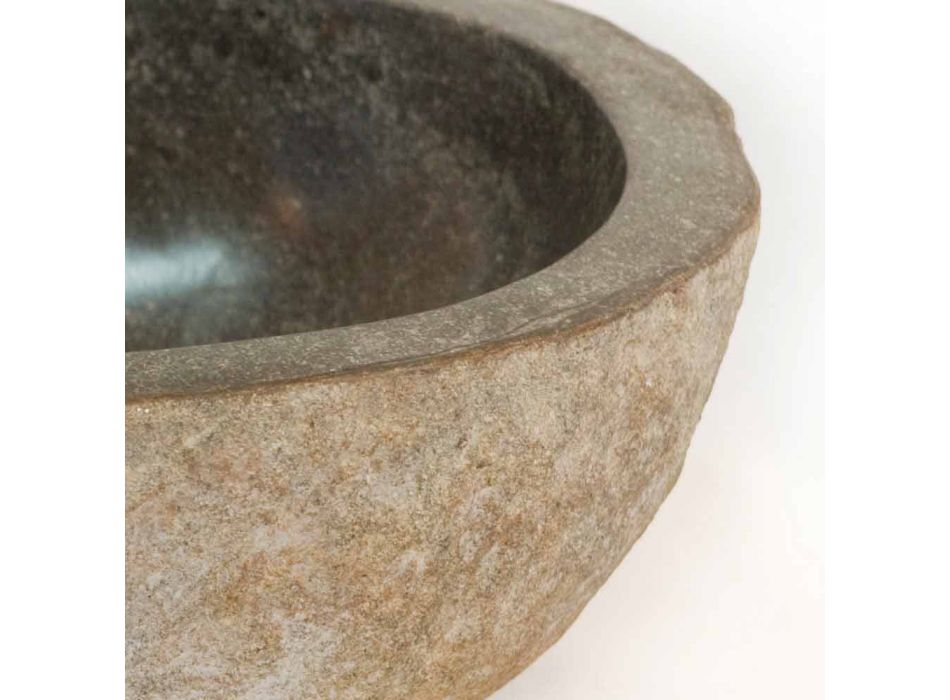 Lavabo de piedra natural Kai, una pieza Viadurini