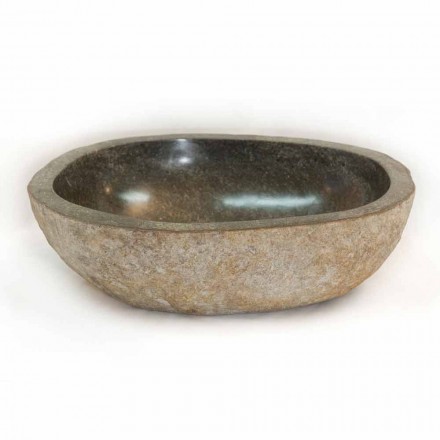 Lavabo de piedra natural Kai, una pieza Viadurini