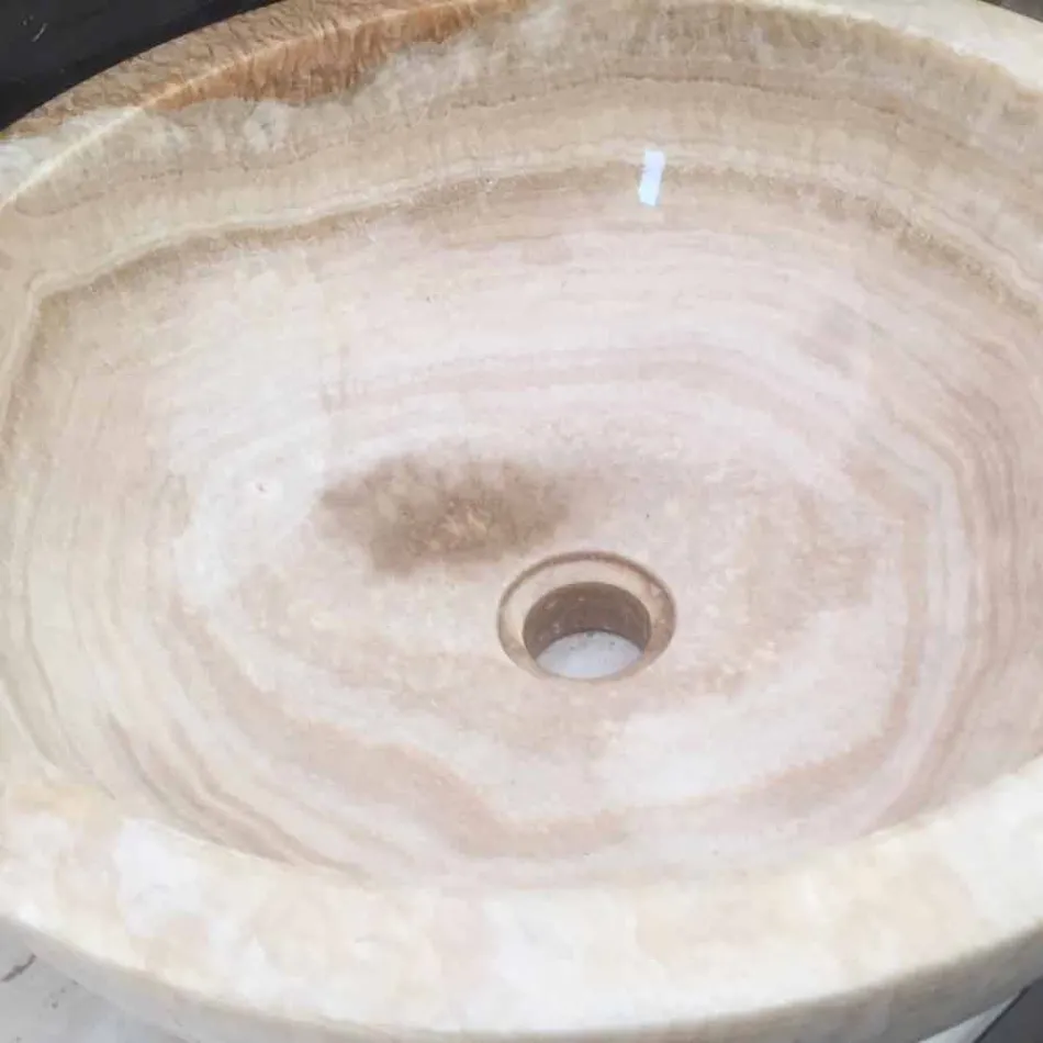 lavabo de piedra natural, de una sola pieza, Ana Viadurini