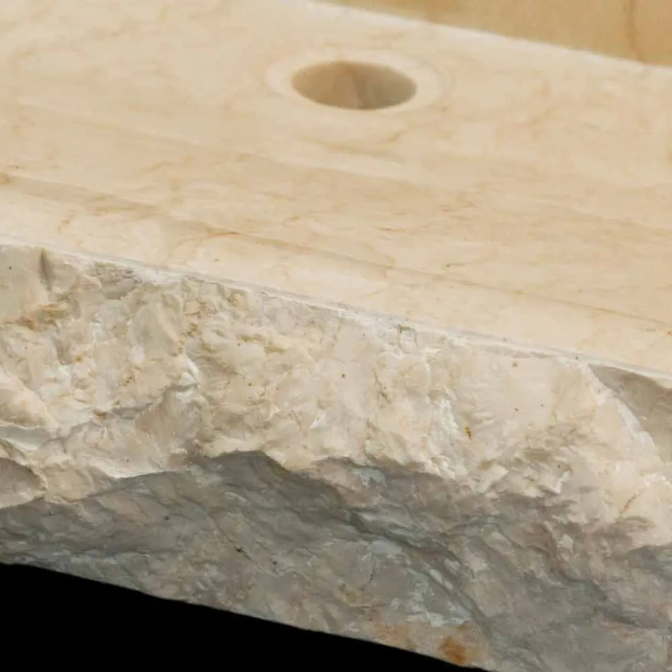 el apoyo de piedra natural para lavabo Sam White, una pieza Viadurini