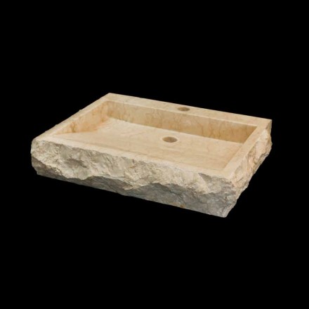 el apoyo de piedra natural para lavabo Sam White, una pieza Viadurini