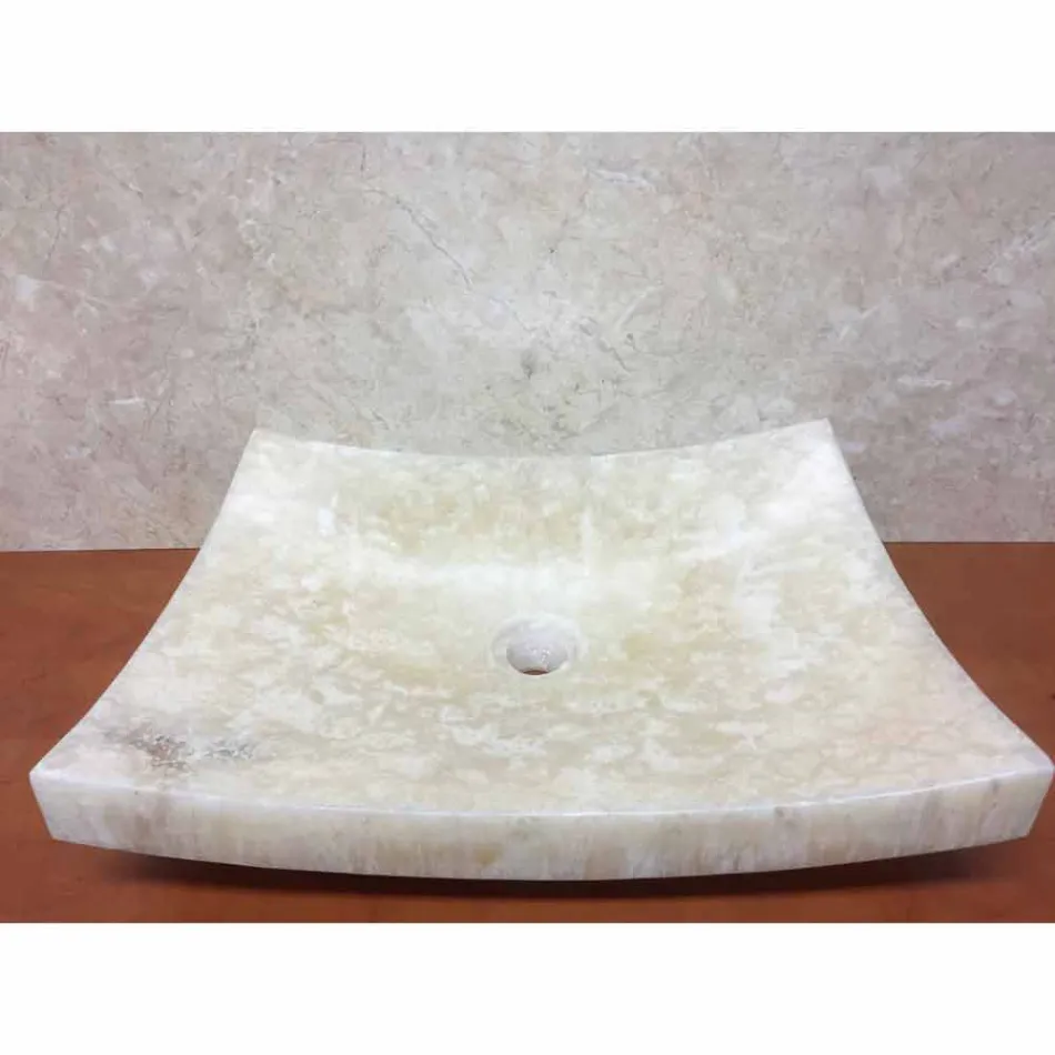 Lavabo de piedra natural Onyx Love, pieza única Viadurini