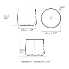 Lavabo de encimera de porcelana torneada a mano - Nomad Viadurini