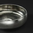 Lavabo sobre encimera en Arcilla Raku Acabado Platino Made in Italy - Ribano Viadurini