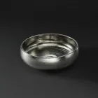 Lavabo sobre encimera en Arcilla Raku Acabado Platino Made in Italy - Ribano Viadurini